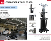 Crank Stand Truss Tower System Elevator Easy To Set Up 500kg Loading