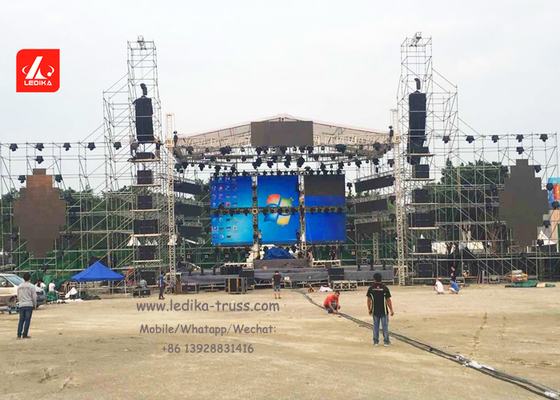Locking Layer Truss For Outdoor Hanging Speaker And Lighting