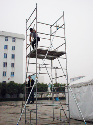 Concert Engineering Frame Layer Truss Folding Work Ladder With Wheel
