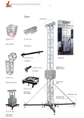 Elevator Truss Tower System Lifting Up And Down For SQS